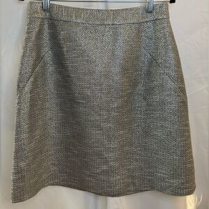 Kate Spade Shimmering Silver A-Line Skirt